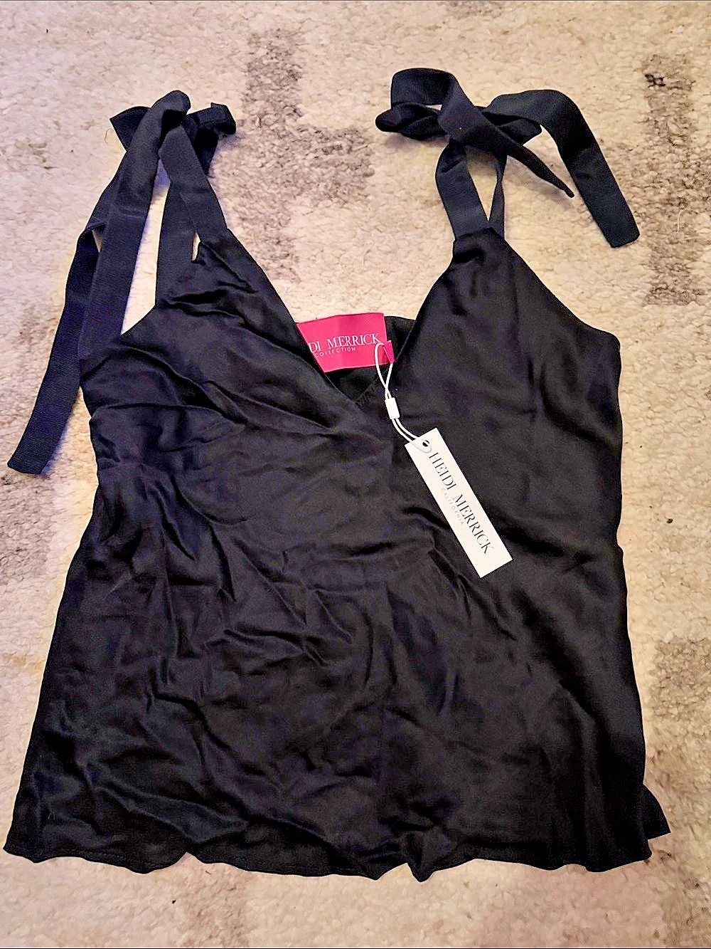 Heidi Merrick Caraco Top Black Camisole